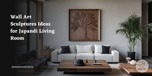 Wall Art Sculptures Ideas for Japandi Living Room