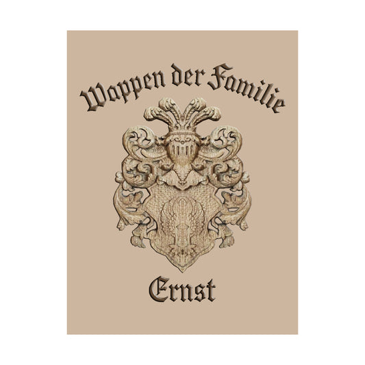 Custom Carved Family Crest : Hand-Carved Wood Coat of Arms