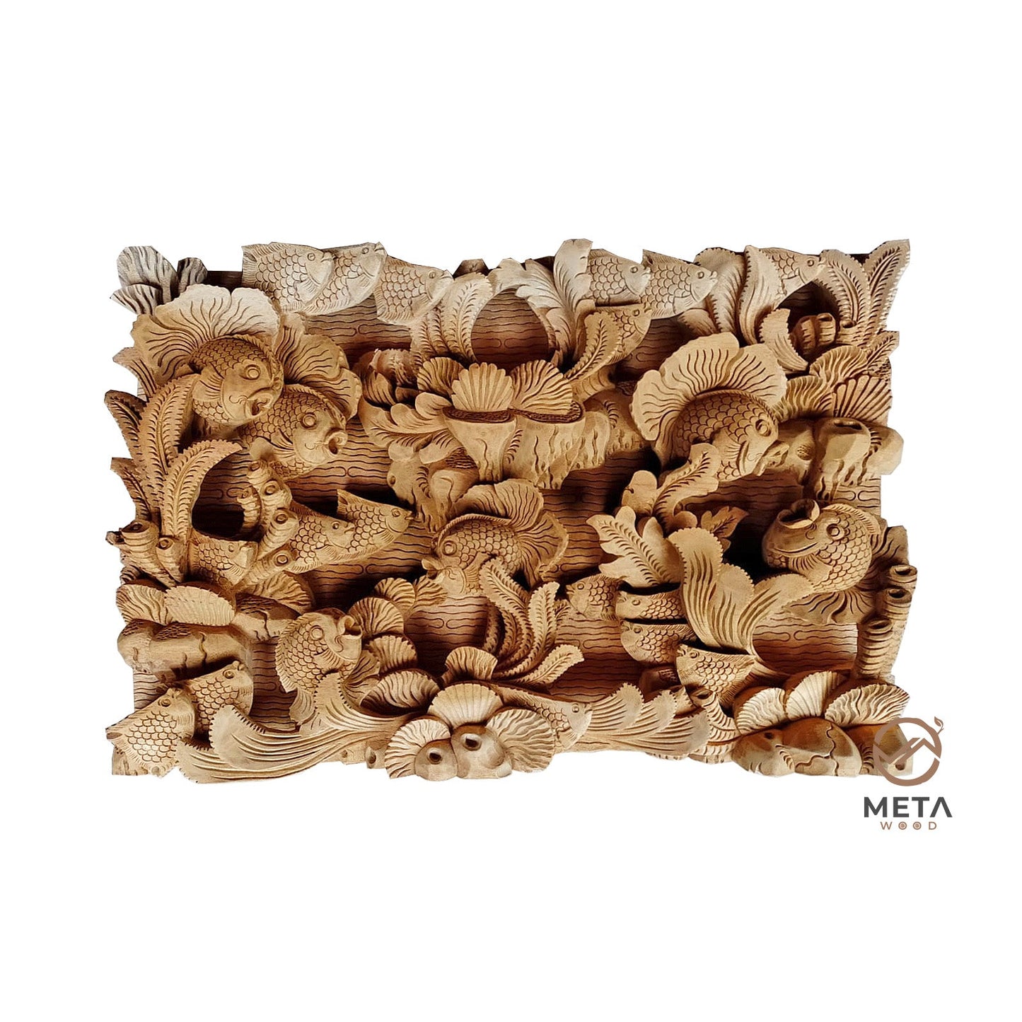 Balinese Carving Art : Bali Marine Life - Meta Wood - Dark Brown Stained