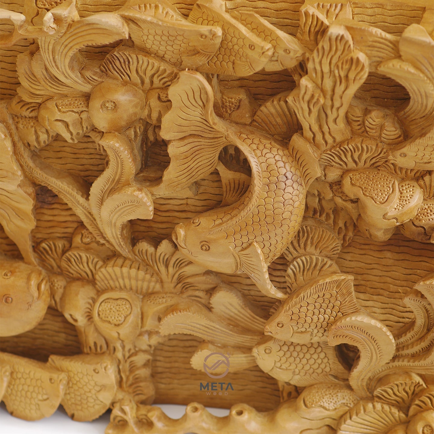 Balinese Carving Art : Bali Marine Life - Meta Wood - Dark Brown Stained