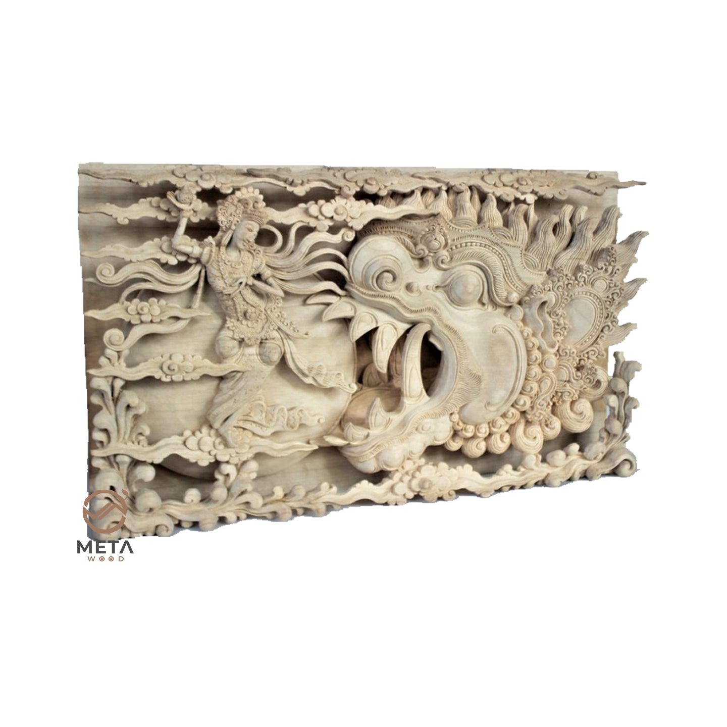 Balinese Carving Art : Origin of Lunar Eclipse - Meta Wood - Dark Brown Stained