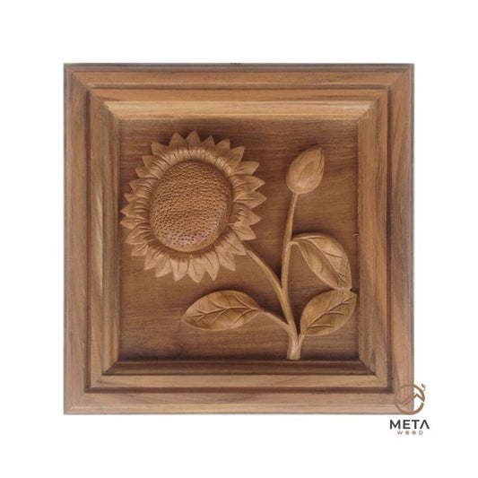 Floral Carving : Sunflower (20x20cm) - Meta Wood -
