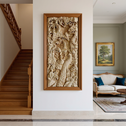 Balinese Carving Art : Peacock Couple