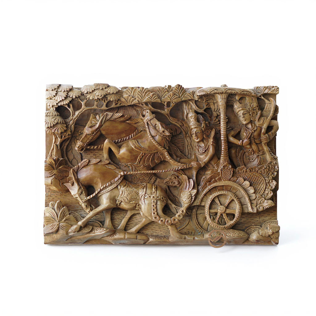 Balinese Carving Art : Mahabharata Chariot