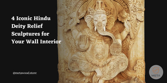 4 Iconic Hindu Deity Relief Sculptures for Your Wall Interior - Meta Wood