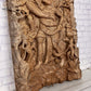 Balinese Carving Art : Hanuman fighting Vasuki Serpent King - Meta Wood - Dark Brown Stained