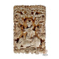 Balinese Carving Art : Lord Krishna with His Cow - Meta Wood - Dark Brown Stained