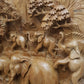 Balinese Carving Art : Trip of Elephant Family - Meta Wood - Natural