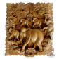 Balinese Carving Art : Trip of Elephant Family - Meta Wood - Natural