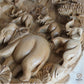 Balinese Carving Art : Trip of Elephant Family - Meta Wood - Natural