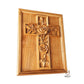 Floral Carving : Cross and Roses Style A - Meta Wood - 