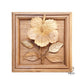 Floral Carving : Hibiscus Flower - Meta Wood - Size 1 - 7.8" x 7.8" x 1.5" Inches ( 200 x 200 x 40 mm )