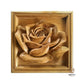 Floral Carving : Rose Flower (30x30cm) - Meta Wood - 