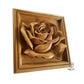 Floral Carving : Rose Flower (30x30cm) - Meta Wood - 