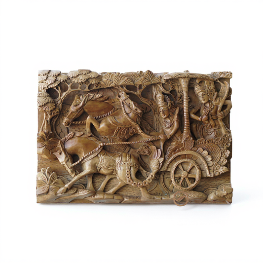 Balinese Carving Art : Mahabharata Chariot
