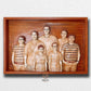 Personalized Custom 3D Realistic Family Photo Portrait Wood Relief Carving : 4 Figures - Meta Wood - Size 1 - 15.7" W x 23.6" H Inches (40cm x 60cm)