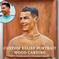 Personalized Custom 3D Realistic Single Photo Portrait Wood Relief Carving - Meta Wood - Size 1 - 7.8" W x 11.8" H Inches (20cm x 30 cm)