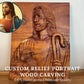 Personalized Custom 3D Realistic Single Photo Portrait Wood Relief Carving - Meta Wood - Size 1 - 7.8" W x 11.8" H Inches (20cm x 30 cm)