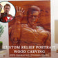 Personalized Custom 3D Realistic Single Photo Portrait Wood Relief Carving - Meta Wood - Size 1 - 7.8" W x 11.8" H Inches (20cm x 30 cm)