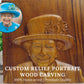 Personalized Custom 3D Realistic Single Photo Portrait Wood Relief Carving - Meta Wood - Size 1 - 7.8" W x 11.8" H Inches (20cm x 30 cm)