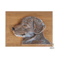 Personalized Pet Portrait Carving, Realistic Portrait - Meta Wood - Size 1 - 7.8" W x 11.8" H Inches (20cm x 30 cm)