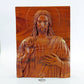 Portrait Carving, Jesus Christ Blessing Icon - Meta Wood - 