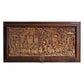 Signature Carving, Mahabharata Kurukshetra War - Meta Wood - Size 1 - 90.5" W x 45.3" H Inches (230cm x 115cm)