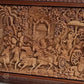 Signature Carving, Mahabharata Kurukshetra War - Meta Wood - Size 1 - 90.5" W x 45.3" H Inches (230cm x 115cm)