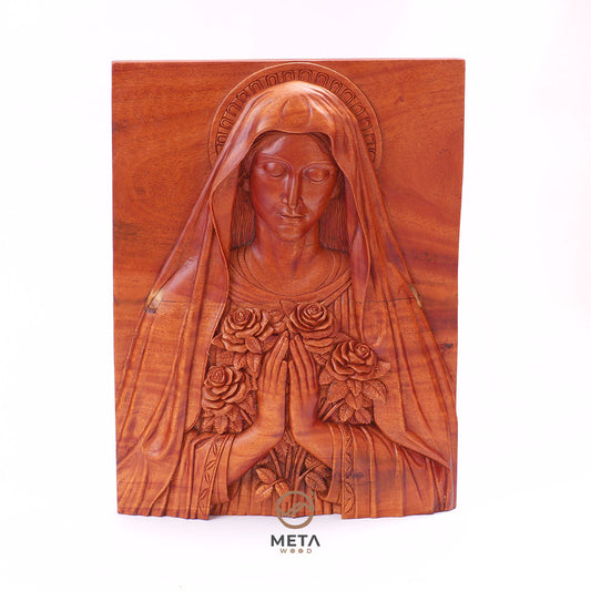 Portrait Carving, The Blessed Virgin Marry Icon