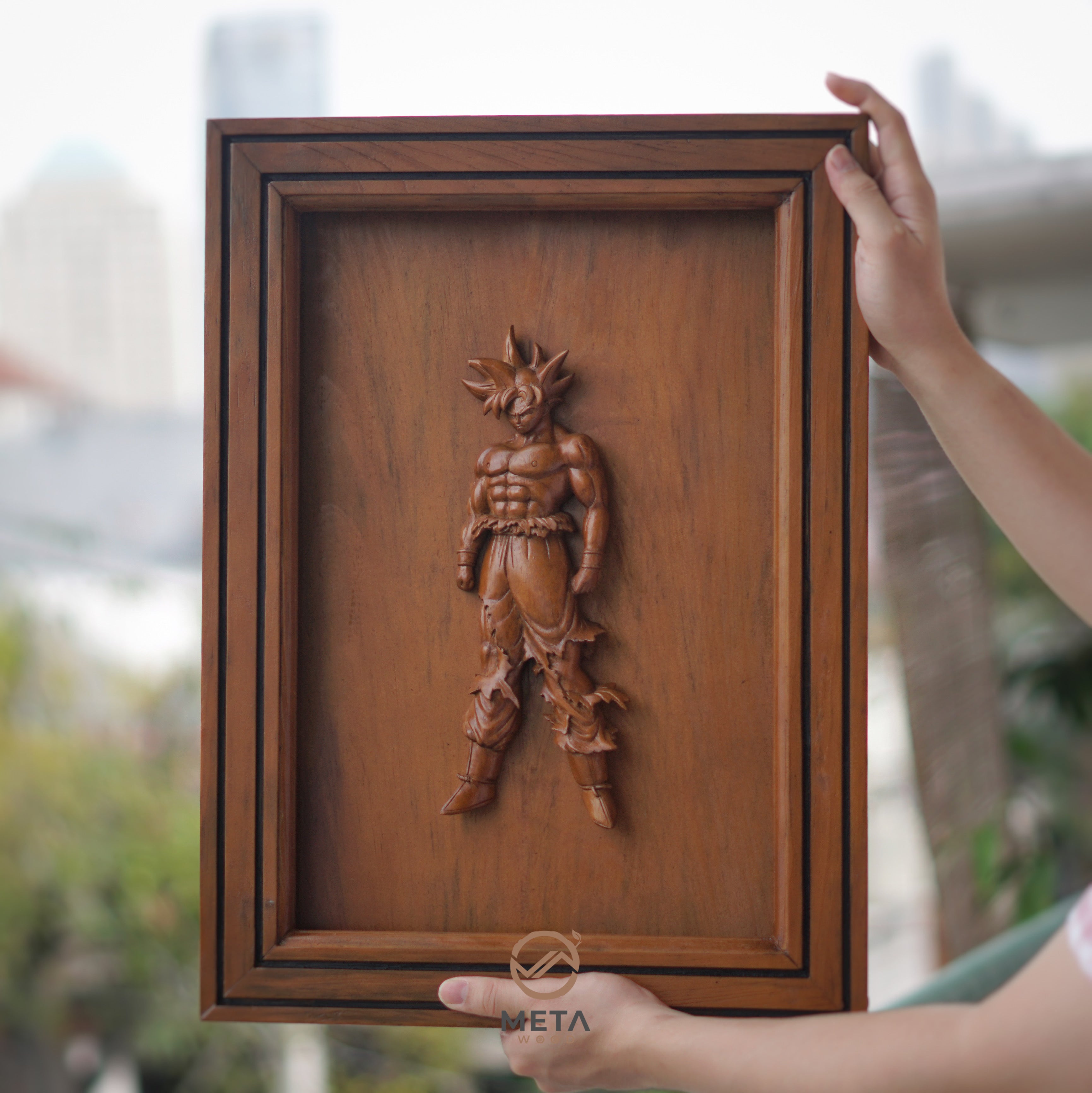 Custom Anime Wood Carving Stained With Wall Hanging Bracket - Etsy Hong Kong
