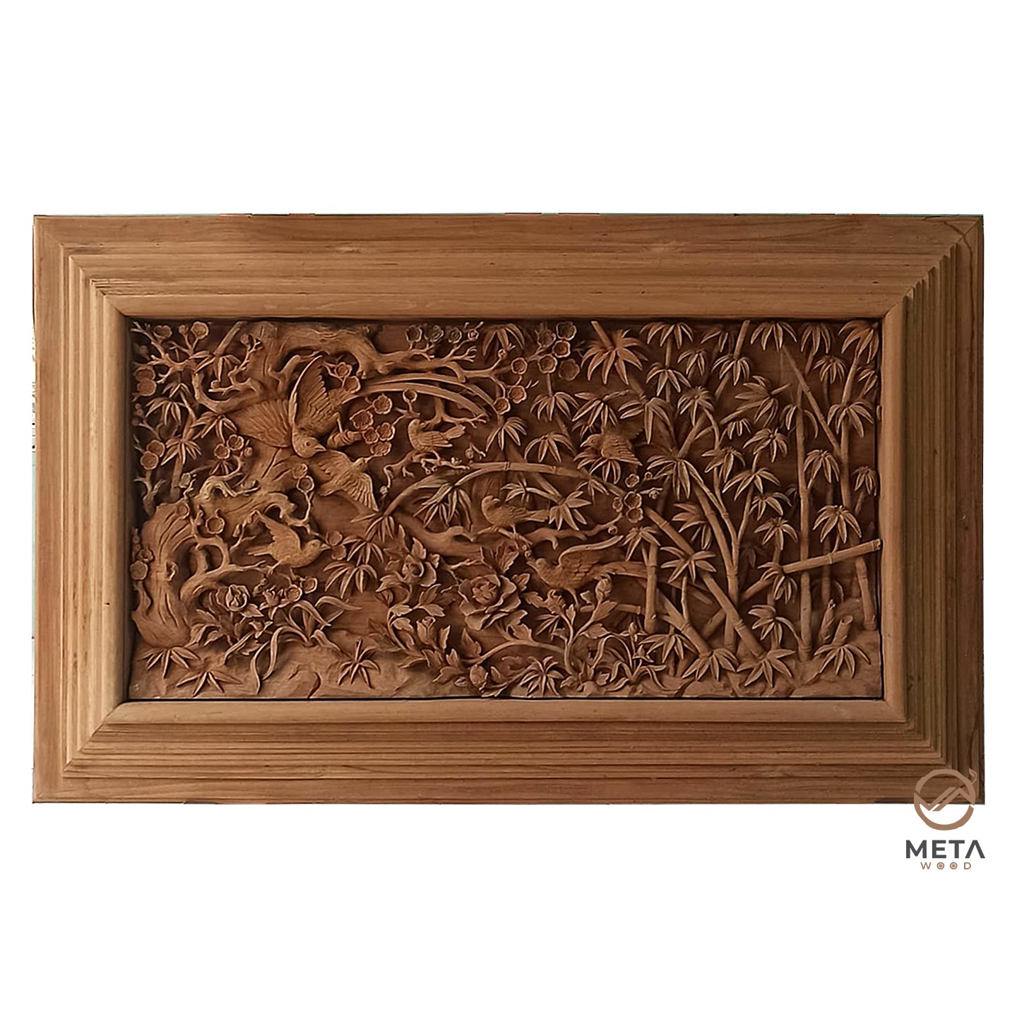 Personalized Realistic Diorama Landscape Wood Carving, Bas-Relief Sculpture Art